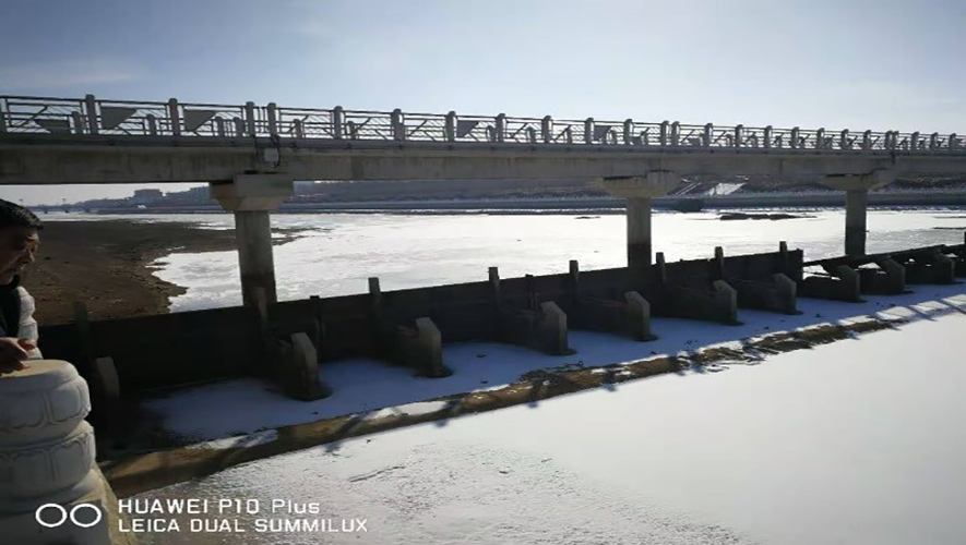Anti-freezing Project In Front Of The Flap Gate Of Yitong River In Jilin Province